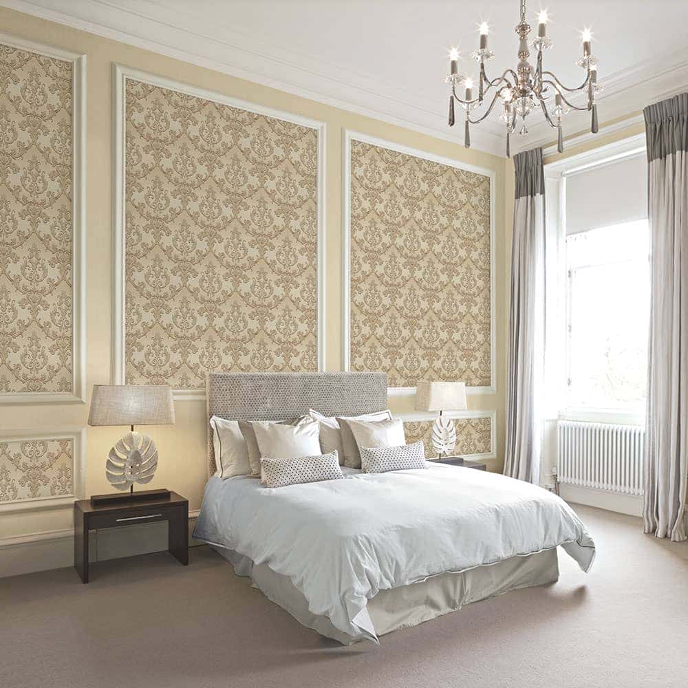 giấy dán tường phòng ngủ blinds