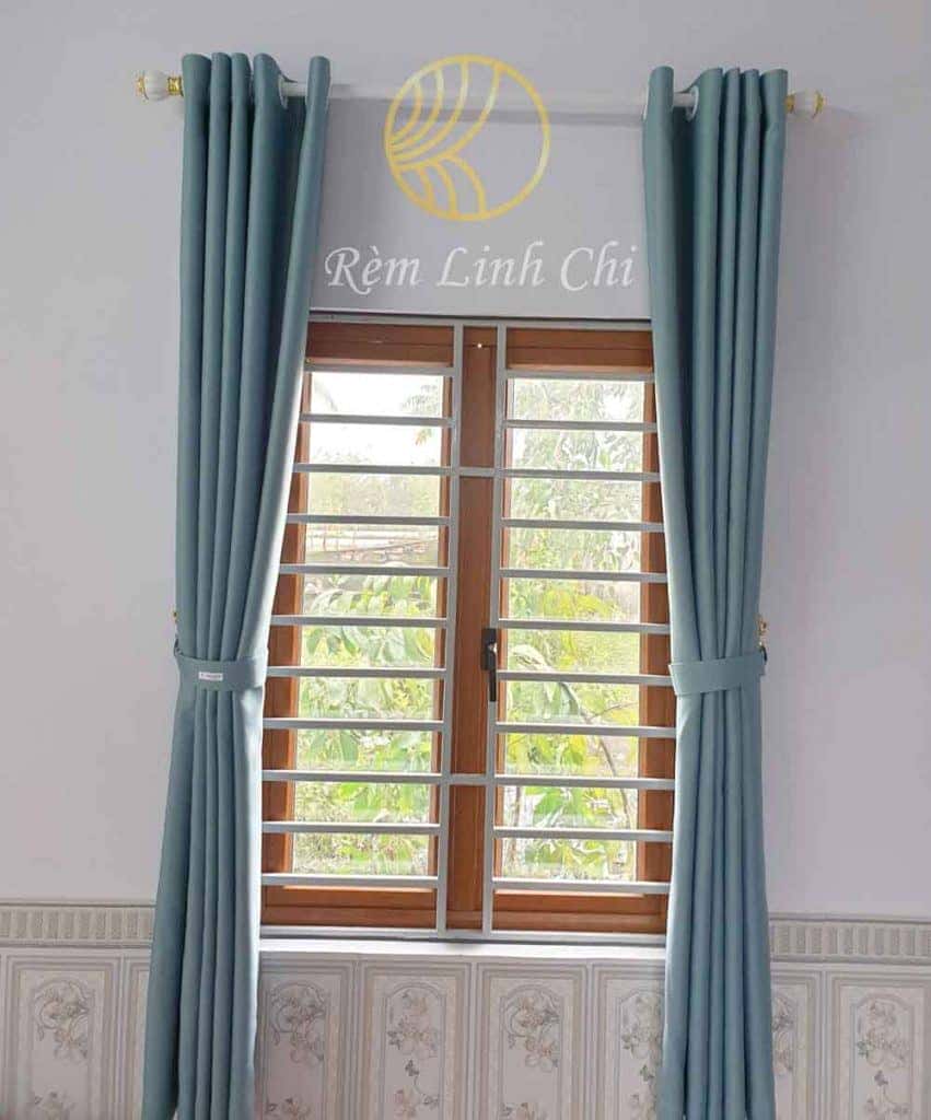 Công trình rèm vải voan thêu hoa, rèm vải 2 lớp 8 rem vai 2 lop rem vai voan hoa theu 8