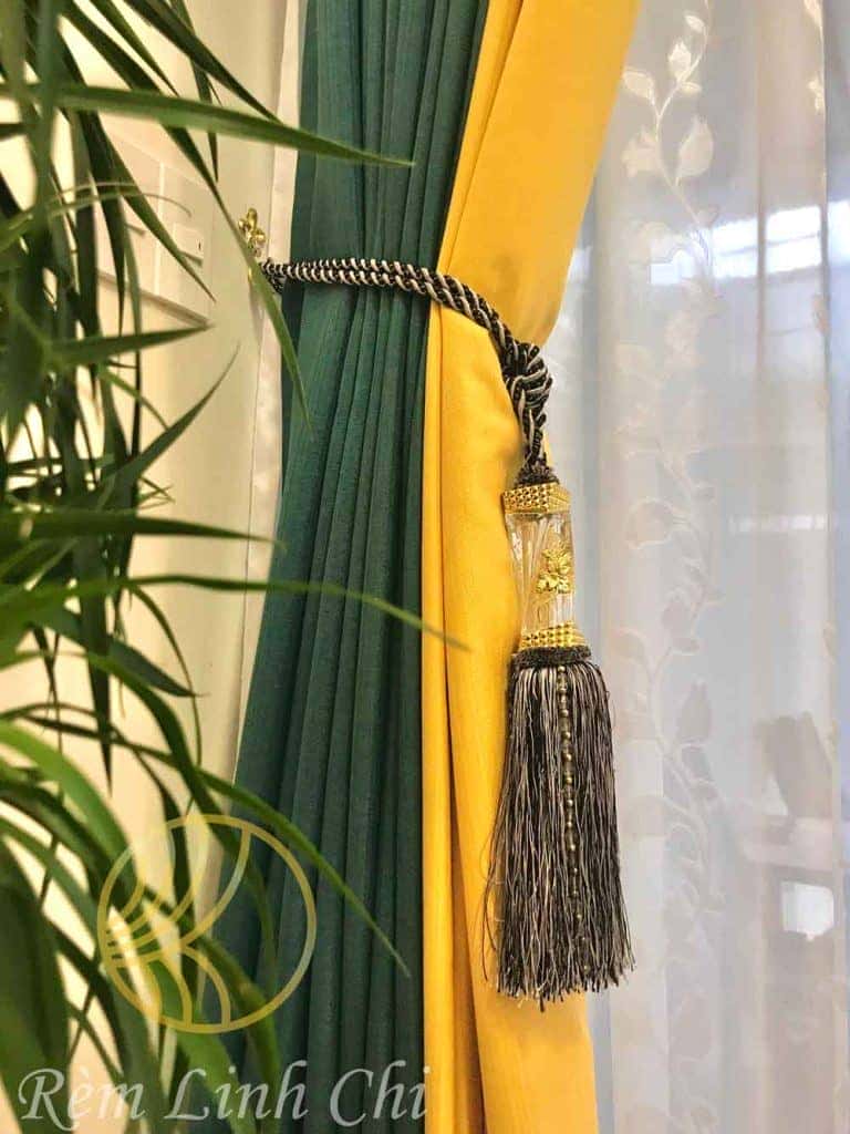 Công trình rèm vải 2 lớp mix 2 màu đẹp tại Quảng Nam 1 rem vai mix 1