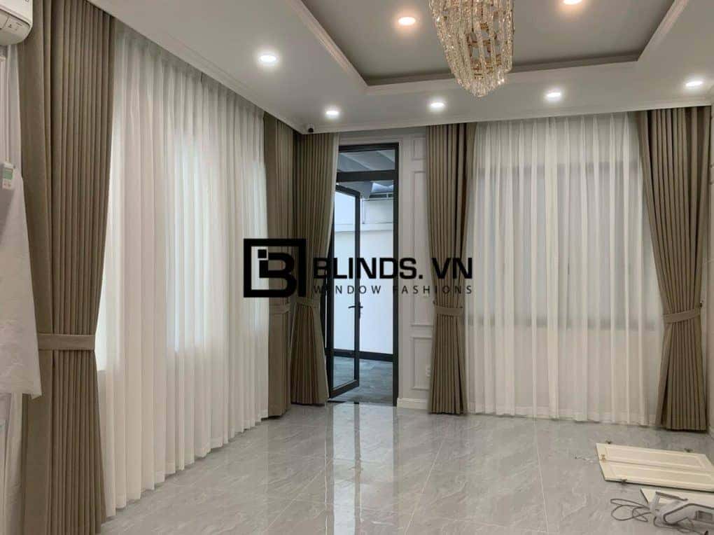 Công trình rèm vải 2 lớp blackout 100% tại nhà chị Lan Quận Tân Phú 1 blinds.vn rem vai 2 lop tan phu 1