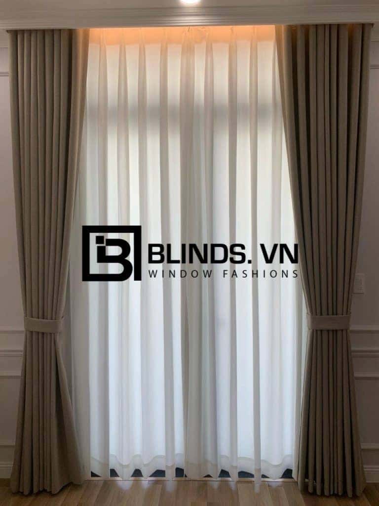 Công trình rèm vải 2 lớp blackout 100% tại nhà chị Lan Quận Tân Phú 11 blinds.vn rem vai 2 lop tan phu 13