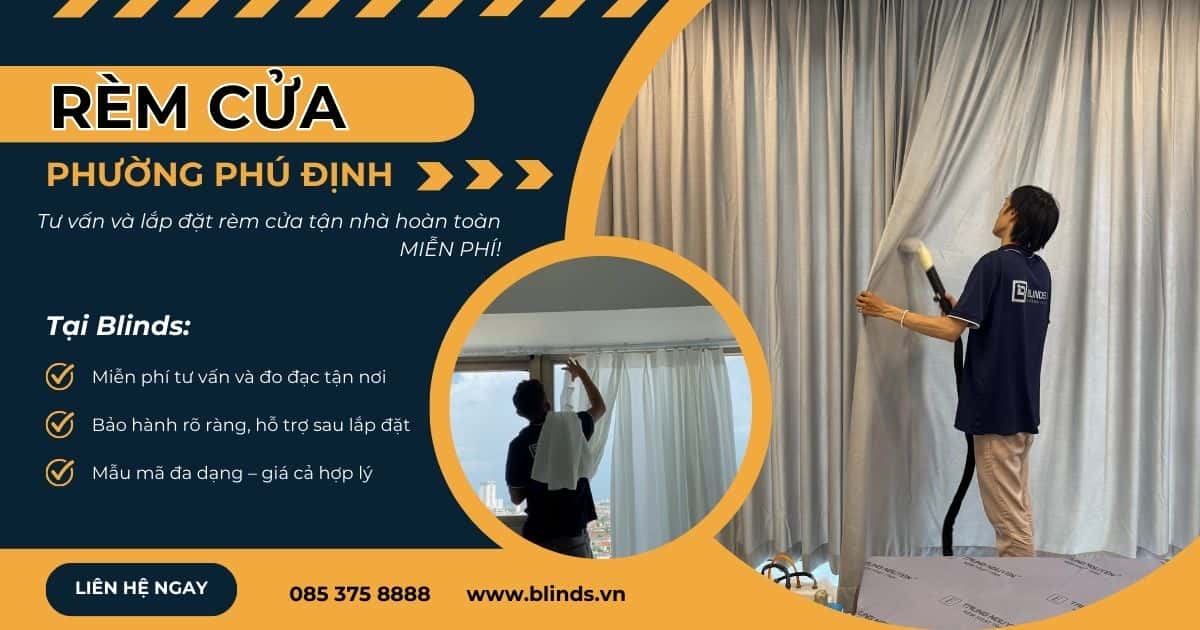 rèm cửa phường Phú Định quận 8 - Blinds Việt Nam