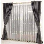 Giá rèm vải 2 lớp thêu hoa văn nghệ thuật 