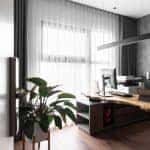 Rèm 2 lớp cao cấp màu xám 