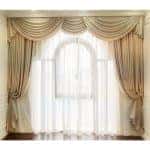 Rèm vải phòng ngủ màu be sang trọng