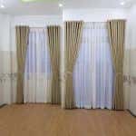 Rèm vải cao cấp màu vàng đồng