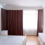 Rèm vải 2 lớp cao cấp màu hồng Gold