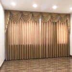 Vải rèm cửa giá rẻ màu nâu