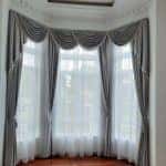 Rèm nữ hoàng phòng khách màu xám