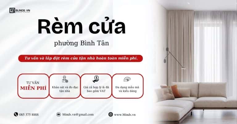 rèm cửa phường Bình Tân quận Bình Tân